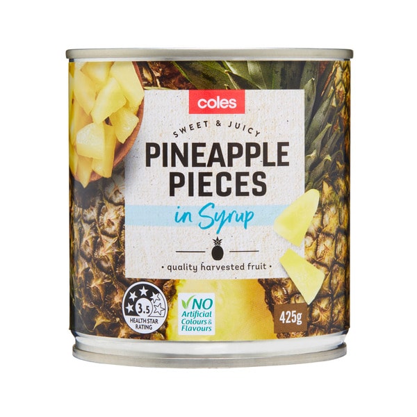 Coles Pineapple Pieces in Syrup | 425g