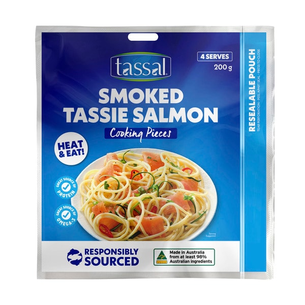 Tassal Tasmanian Smoked Salmon Pieces For Cooking | 200g