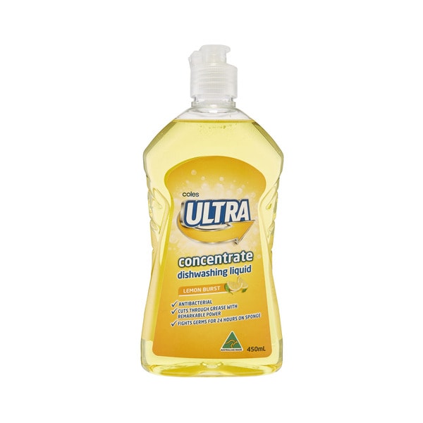 Coles Ultra Concentrate Dishwashing Liquid Lemon | 450mL
