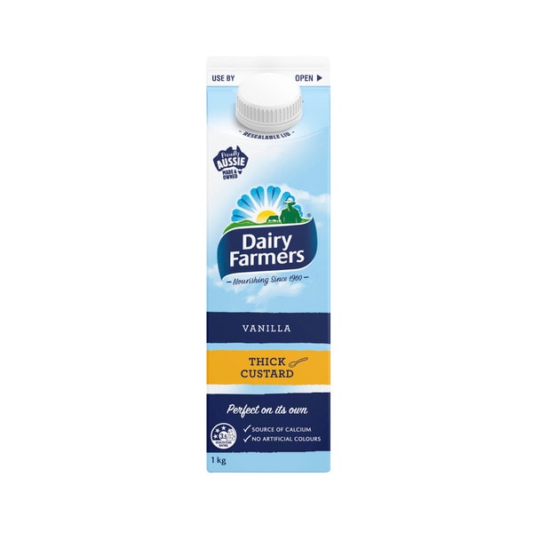 Dairy Farmers Thick Vanilla Custard Carton | 1kg