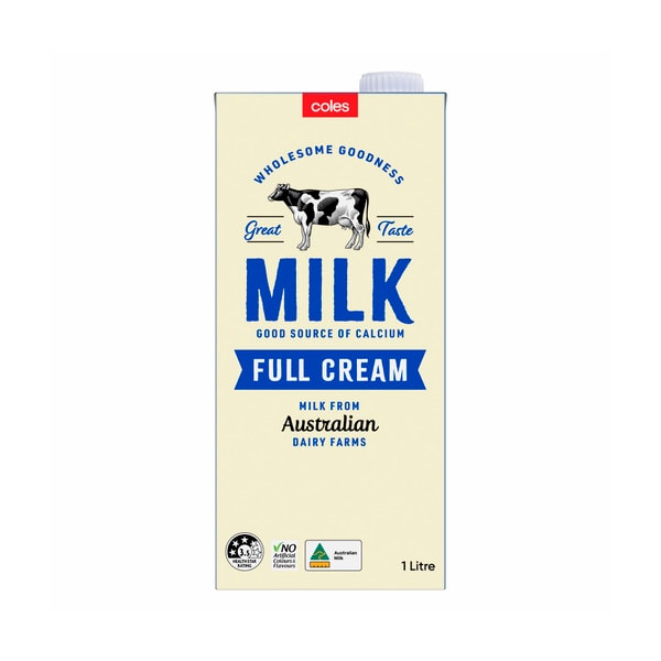 Coles Australian Full Cream Long Life Milk | 1L