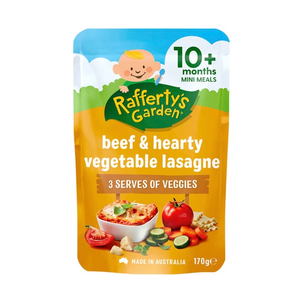Rafferty's Garden Beef & Hearty Vegetable Lasagne Mini Meal Baby Food Pouch 10+ Months | 170g