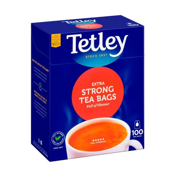 Tetley Extra Strong Black Tea Bags 100 pack | 200g