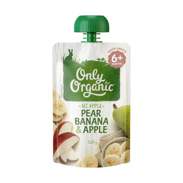 Only Organic Pear Banana & Apple 6+ Months | 120g