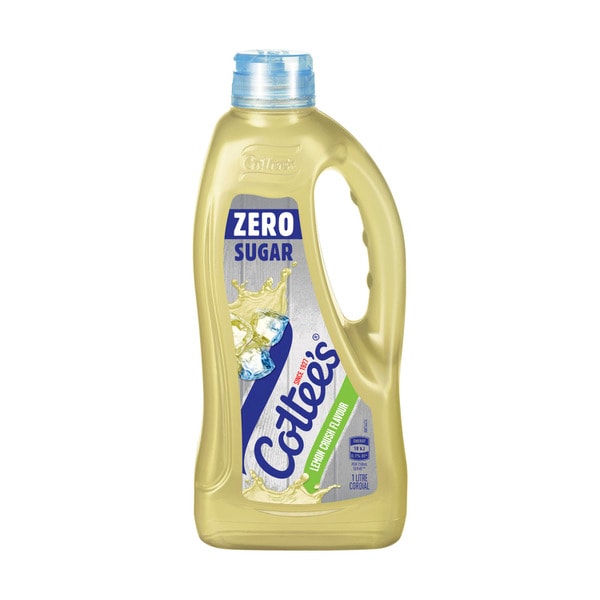 Cottees No Sugar Added Lemon Cordial Lemon Crush Bottle | 1L