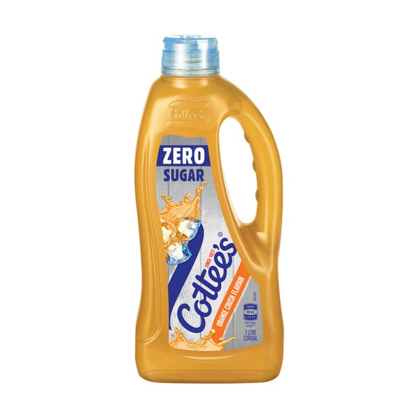 Cottees No Sugar Added Cordial Orange Cordial Orange Crush Bottle  | 1L