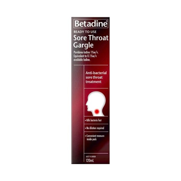 Betadine Sore Throat Gargle Ready To Use | 120mL