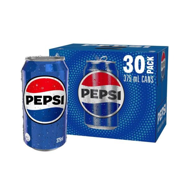 Pepsi Cola Soft Drink Cans Multipack 375mL x 30 Pack | 30 pack