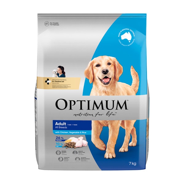 Optimum Dry Dog Food Adult Chicken Vegetable Rice | 7kg