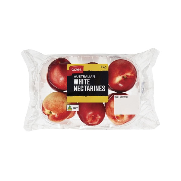 Coles White Nectarines Prepacked | 1kg
