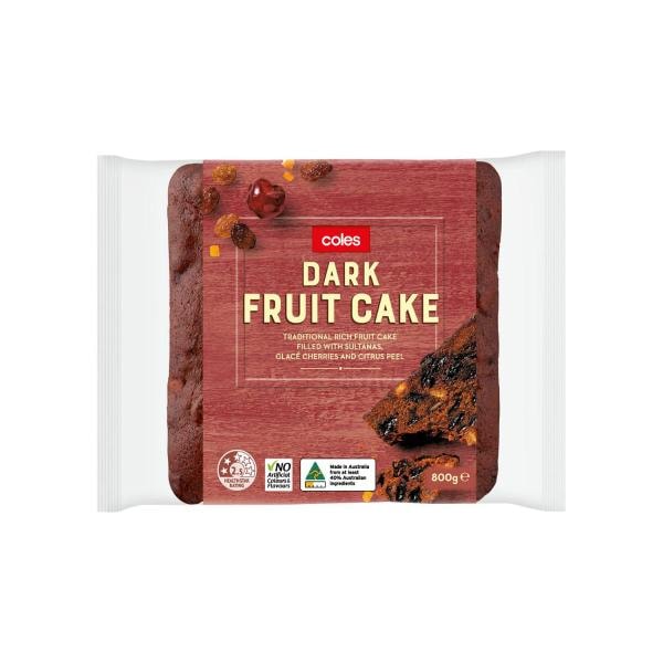 Coles Bakery Dark Fruit Cake | 800g