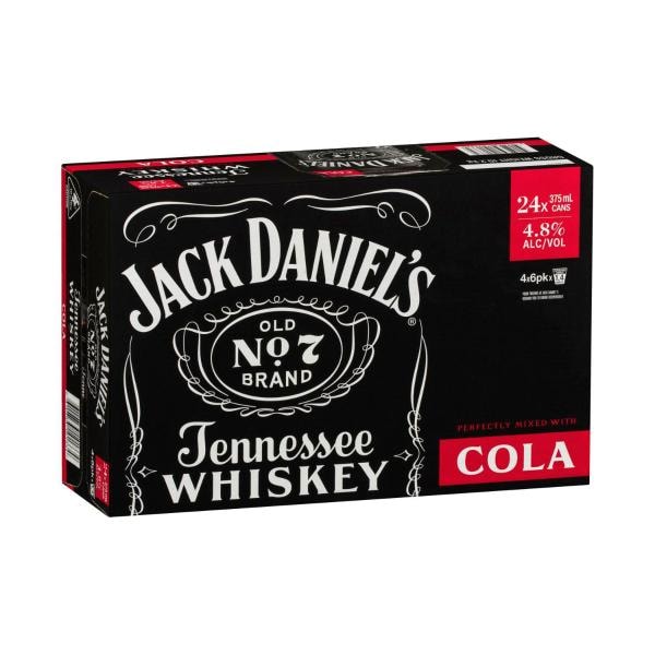 Jack Daniels & Cola Can 375mL | 24 Pack