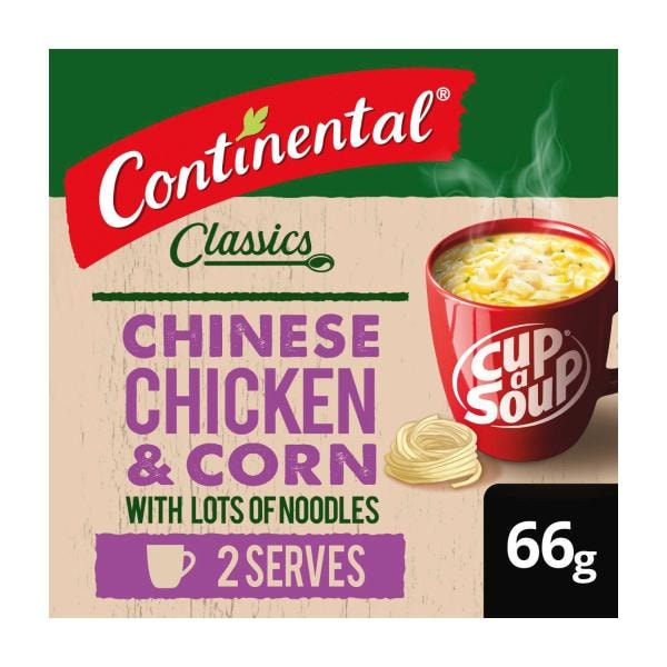 Continental Cup A Soup Chinese Chicken & Corn With Lots of Noodles Serves 2 | 66g