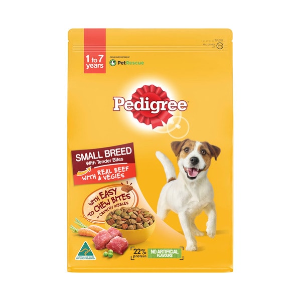 Pedigree Real Beef With Vegies Small Breed Dry Dog Food | 2.5kg