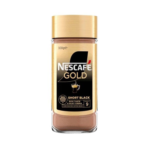 Nescafe Gold Short Black Strong Instant Coffee | 100g