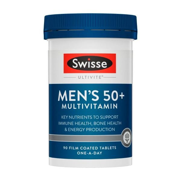 Swisse Ultivite Men's 50+ Multivitamin With Key Nutrients | 90 pack