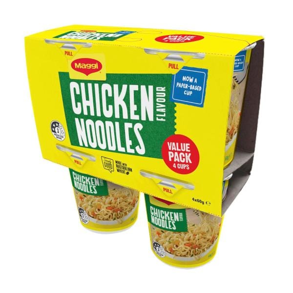 Maggi Instant Noodles Cups Chicken Flavour 4 Pack | 240g