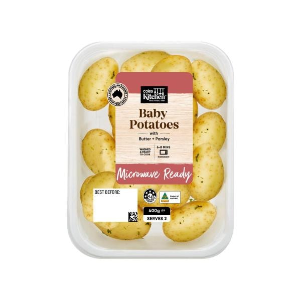 Coles Kitchen Vegetables Baby Potatoes Herb Butter | 400g