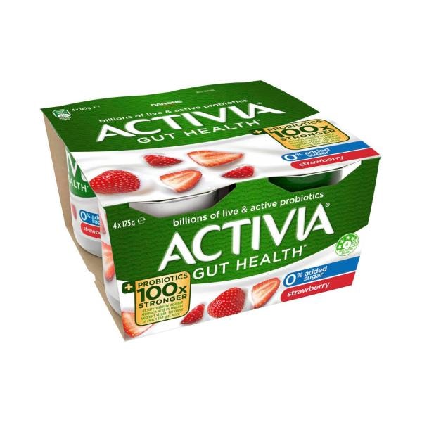Activia Low Fat Strawberry Yoghurt 4x125g | 500g