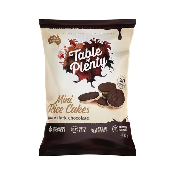 Table of Plenty Sharepack Dark Chocolate Mini Rice Cakes | 60g
