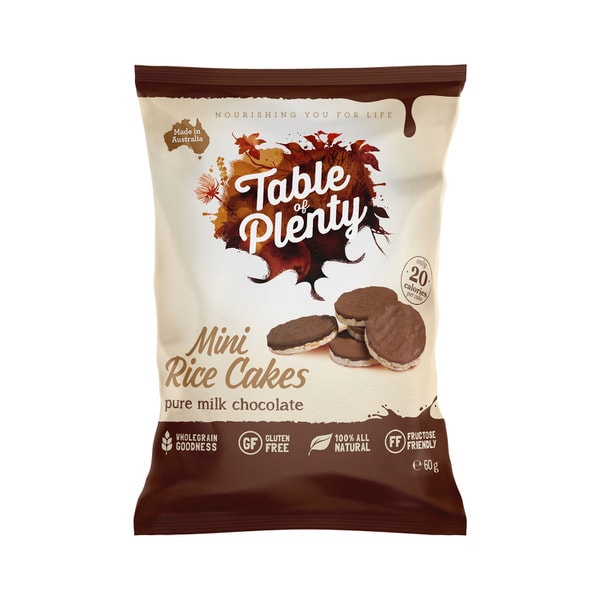 Table of Plenty Sharepack Milk Chocolate Mini Rice Cakes | 60g