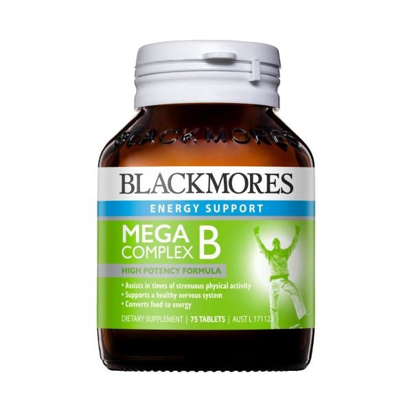 Blackmores Mega B Complex Energy Vitamin Tablets | 75 pack