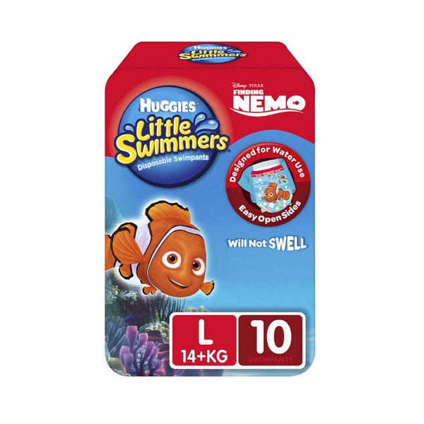 Huggies Little Swimmers Swim Nappies Large (14+kg) | 10 pack