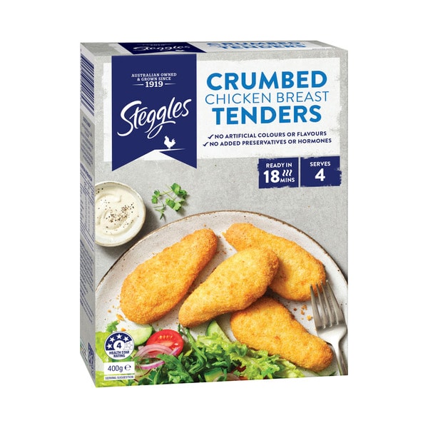 Steggles Frozen Crumbed Chicken Breast Tenders  | 400g