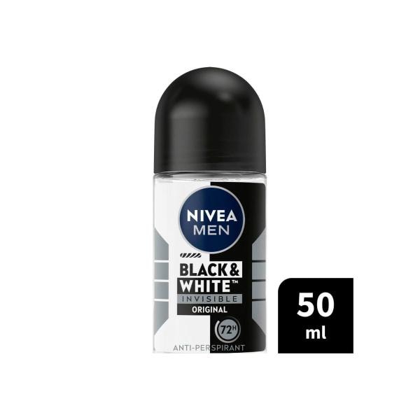 Nivea Men Black And White Invisible Roll On Antiperspirant Deodorant | 50mL