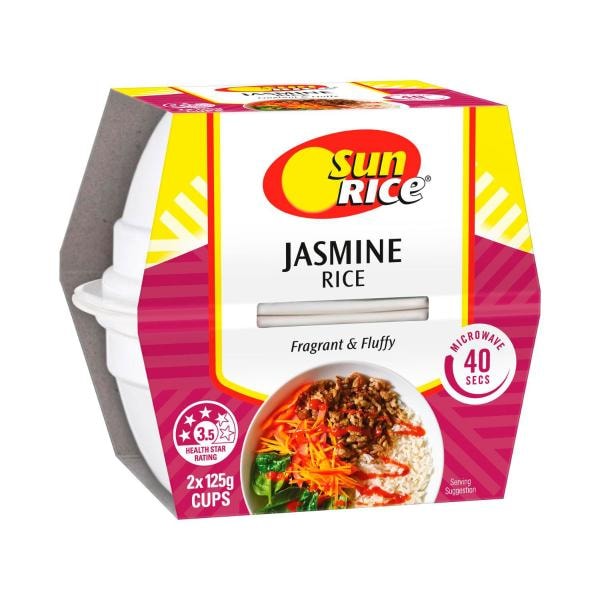 Sunrice Jasmine Rice Cup 2 pack | 250g