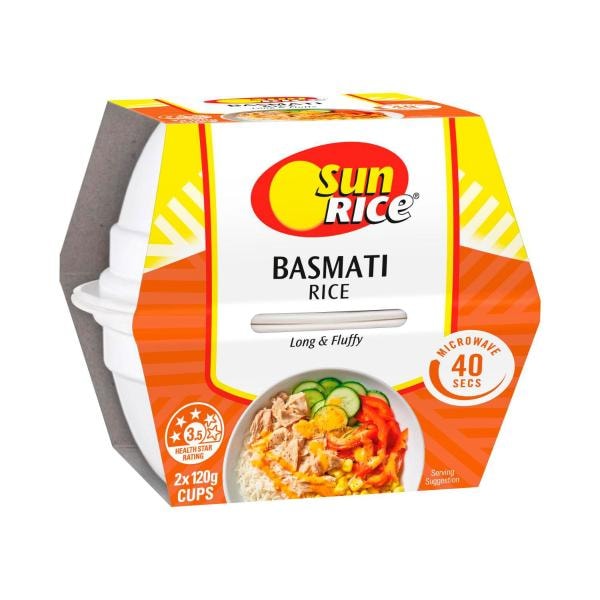 Sunrice Basmati Rice Cup 2 pack | 240g