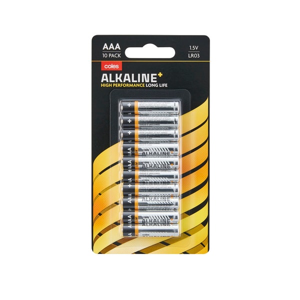 Coles Super Alkaline Battery AAA | 10 pack