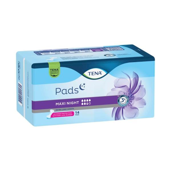 Tena Xtra Long Incontinence Pads Night Maxi | 14 pack