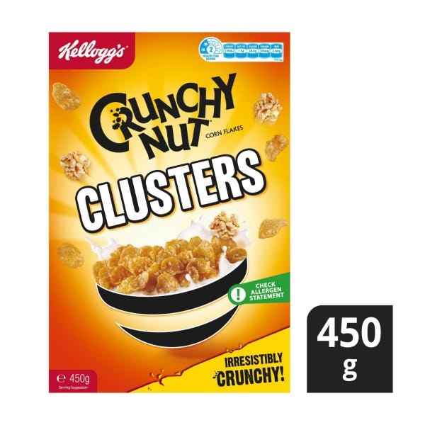 Kellogg's Crunchy Nut Clusters Breakfast Cereal | 450g