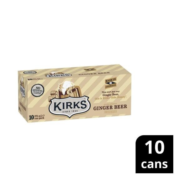 Kirks Ginger Beer Soft Drink 10x375mL | 10 pack