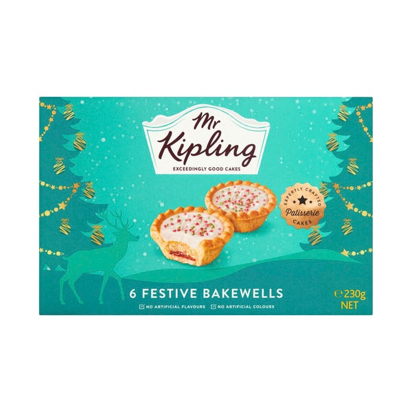 Mr Kipling Festive Bakewells 6 Pack | 230g