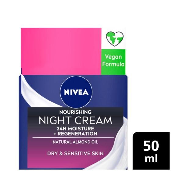 Nivea Daily Moisturiser Night Cream Dry Sensitive | 50mL