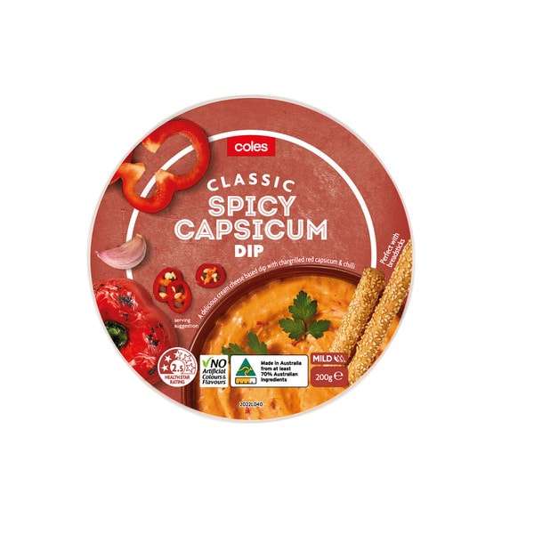 Coles Dairy Spicy Capsicum Dip | 200g