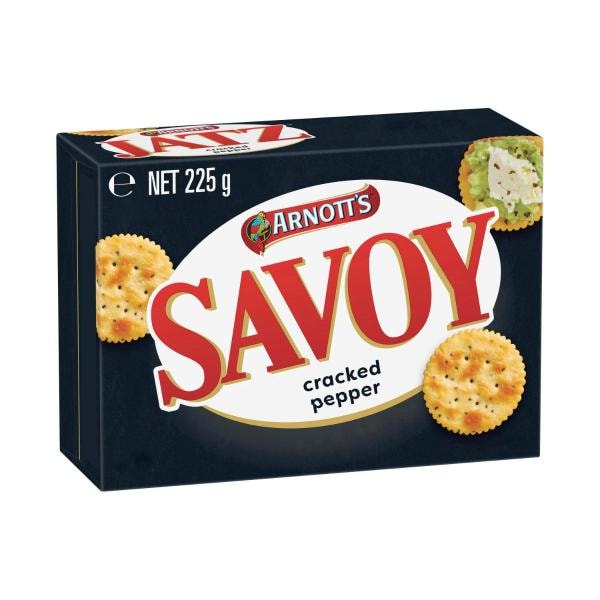 Arnott's Savoy Crackers Cracked Pepper | 225g