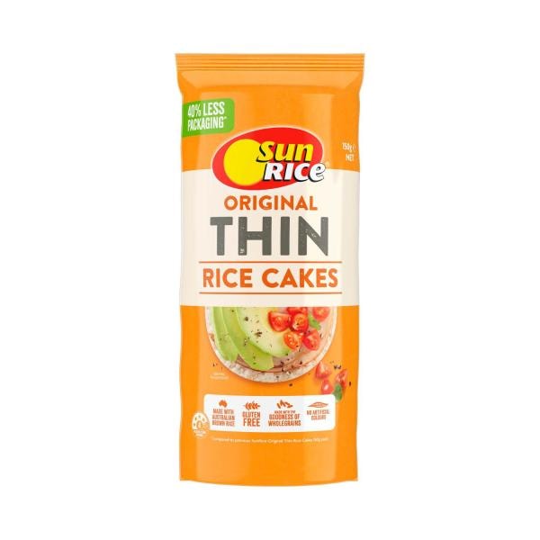 Sunrice Thin Original Gluten Free Rice Cakes | 150g