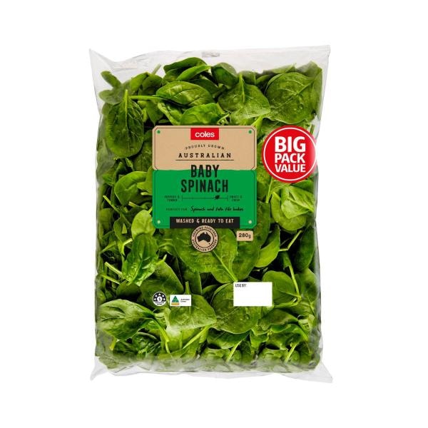 Coles Salad Family Baby Spinach | 280g