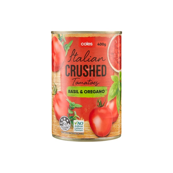 Coles Tomatoes Crushed Basil Oregano | 400g