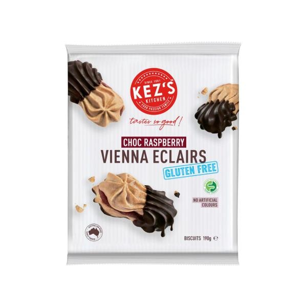 Kez's Kitchen Gluten Free Chocolate Raspberry Vienna Eclair | 190g