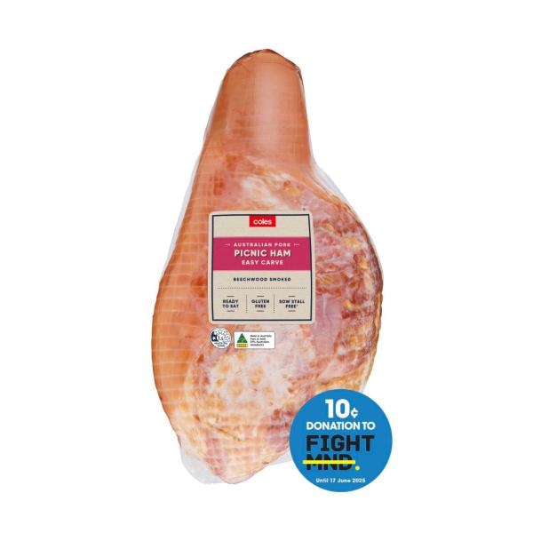 Coles Beechwood Smoked Picnic Ham | approx. 3.1kg