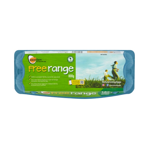 Pace Farm Natural Living Eggs Free Range 12 pack | 800g
