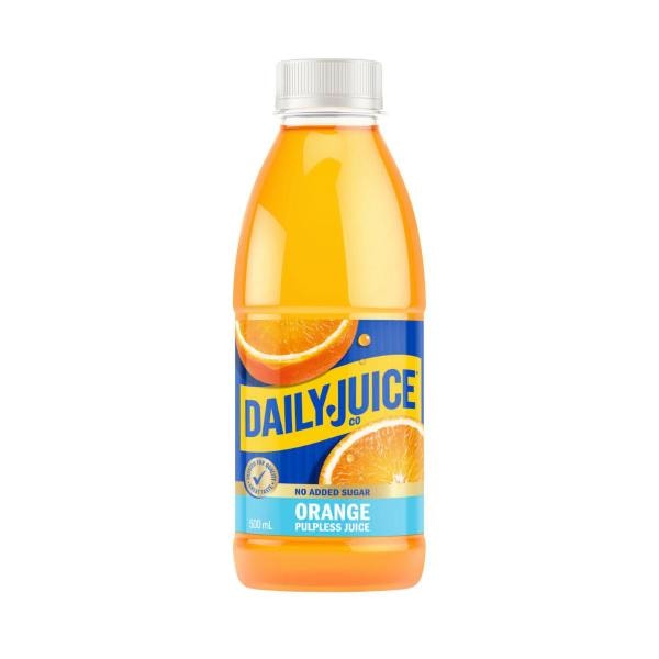 Daily Juice Pulp Free No Added Sugar Orange Juice | 500mL