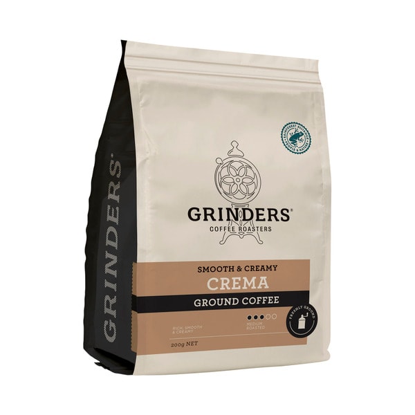 Grinders Medium Roasted Crema Ground Coffee | 200g