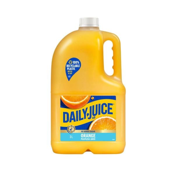 Daily Juice Pulp Free No Added Sugar Orange Juice | 3L