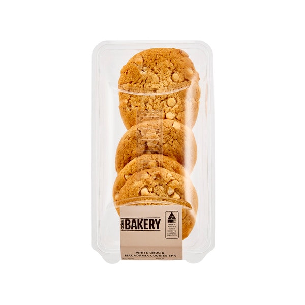Coles White Chocolate & Macadamia Cookies | 6 pack