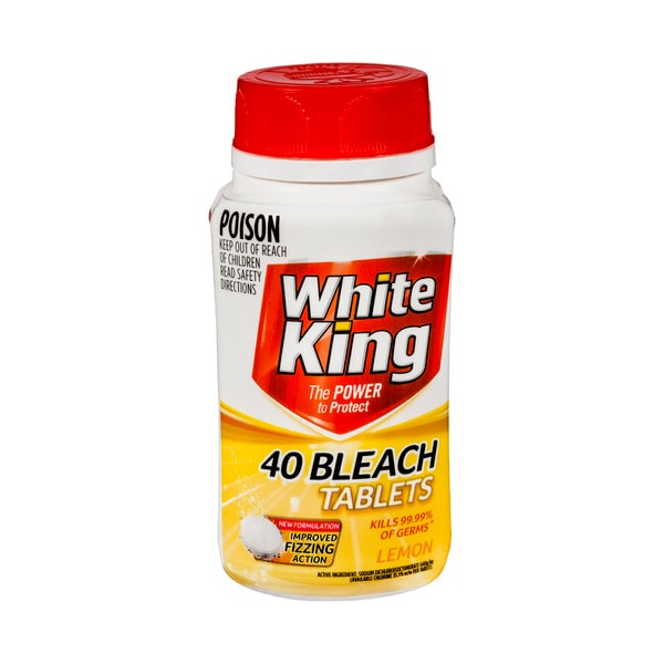 White King Bleach Tablets Lemon | 40 pack